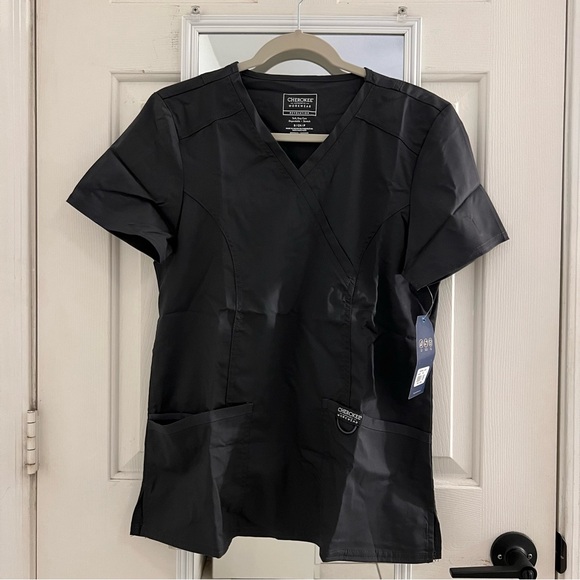 Cherokee Gray Scrub Top - Picture 1 of 6